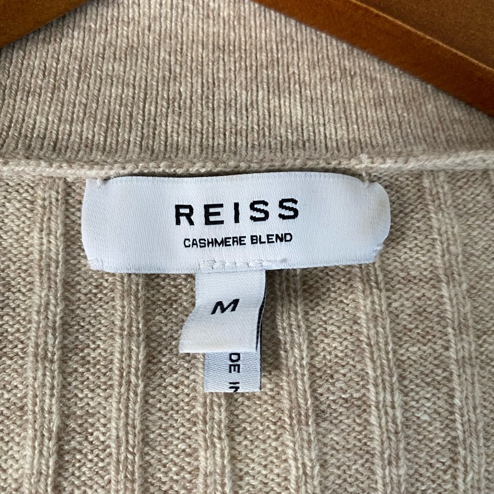 Reiss Cashmere Blend Ribbed Knit Sweater - Picture 3 of 4